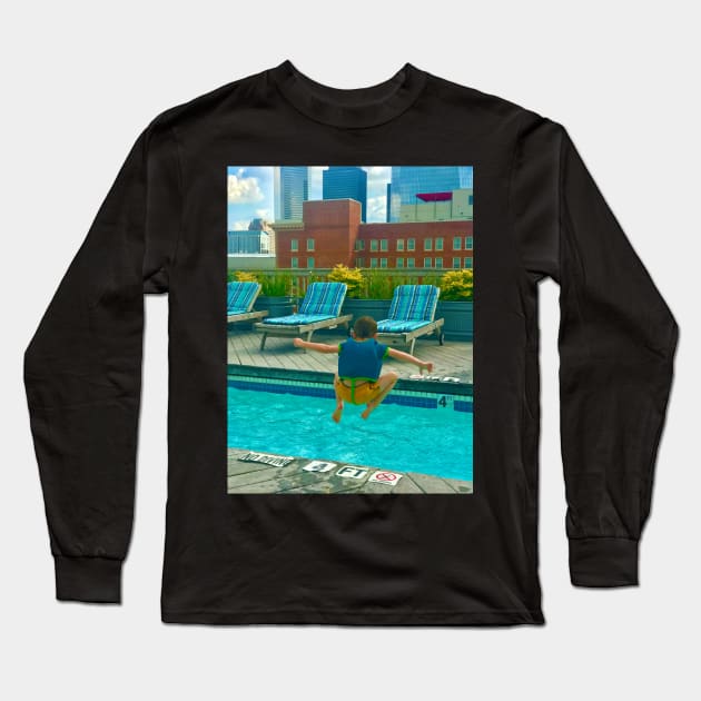 Summer Fun on the Roof Top Long Sleeve T-Shirt by ephotocard